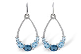 L215-48771: EARR 3.75 BLUE TOPAZ 4.17 TGW