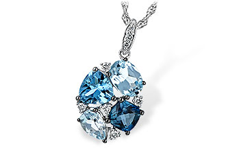 L216-37826: NECK 2.60 BLUE TOPAZ 2.70 TGW