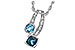L216-45171: NECKLACE .91 TW BLUE TOPAZ 1.04 TGW