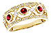 L300-06944: LDS WED RG .40 RUBY .63 TGW