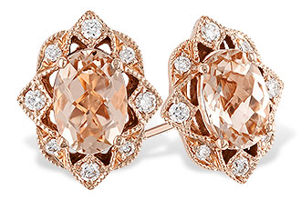 L300-97899: EARR .80 MORGANITE .89 TGW (6x4MM MORG)