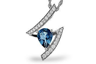 L301-83308: NECK 1.04 LONDON BLUE TOPAZ 1.23 TGW (8x6MM)