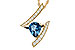 L301-83308: NECK 1.04 LONDON BLUE TOPAZ 1.23 TGW (8x6MM)