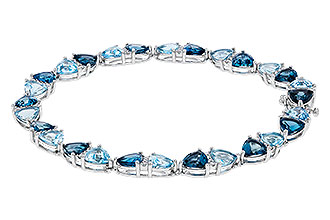 L301-84244: BRACELET 12.20 BLUE TOPAZ 12.50 TGW (7")