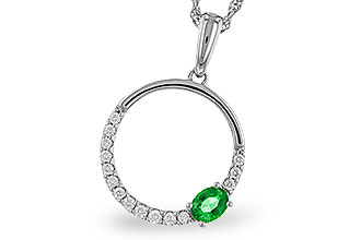L301-85117: NECKLACE .19 EMERALD .34 TGW