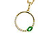 L301-85117: NECKLACE .19 EMERALD .34 TGW