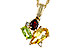 L301-85126: NECKLACE .79 SEMI PREC (CIT,PER,GAR) .82 TGW