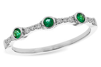 L301-85135: LDS WED RG .11 EMERALD .20 TGW