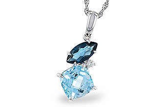 L301-86008: NECKLACE 2.37 TW BLUE TOPAZ 2.40 TGW