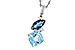 L301-86008: NECKLACE 2.37 TW BLUE TOPAZ 2.40 TGW