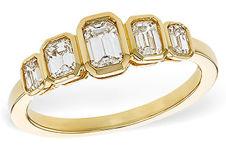 L301-90608: LDS DIA WED RG .90 TW EMERALD CUTS