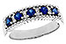 L301-90617: LDS WED RG .64 TW SAPPHIRE .76 TGW