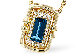 L302-73317: NECK .84 LONDON BLUE TOPAZ .96 TGW (8x4MM LBT)