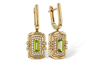 L302-73326: EARRINGS .71 TW PERIDOT .88 TGW (6x3MM PER)