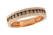 M214-57844: LDS WED RG .33 BROWN DIAS .49 TW