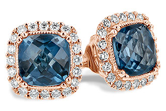 M216-37844: EARR 2.14 LONDON BLUE TOPAZ 2.40 TGW (6MM LBT)