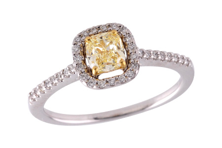M300-00580: LDR .77 FANCY LGT YELL DIA .95 TW (GIA1279297180)