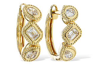 M301-89717: EARRINGS .42 TW FANCY CUT DIAS