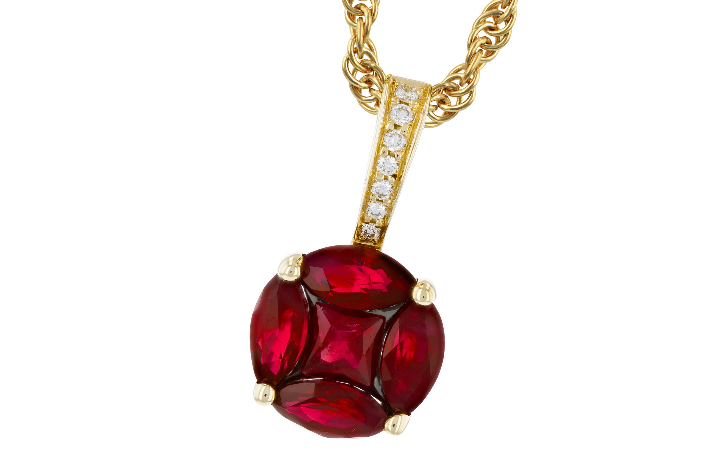 M302-73353: NECKLACE .80 RUBY .82 TW